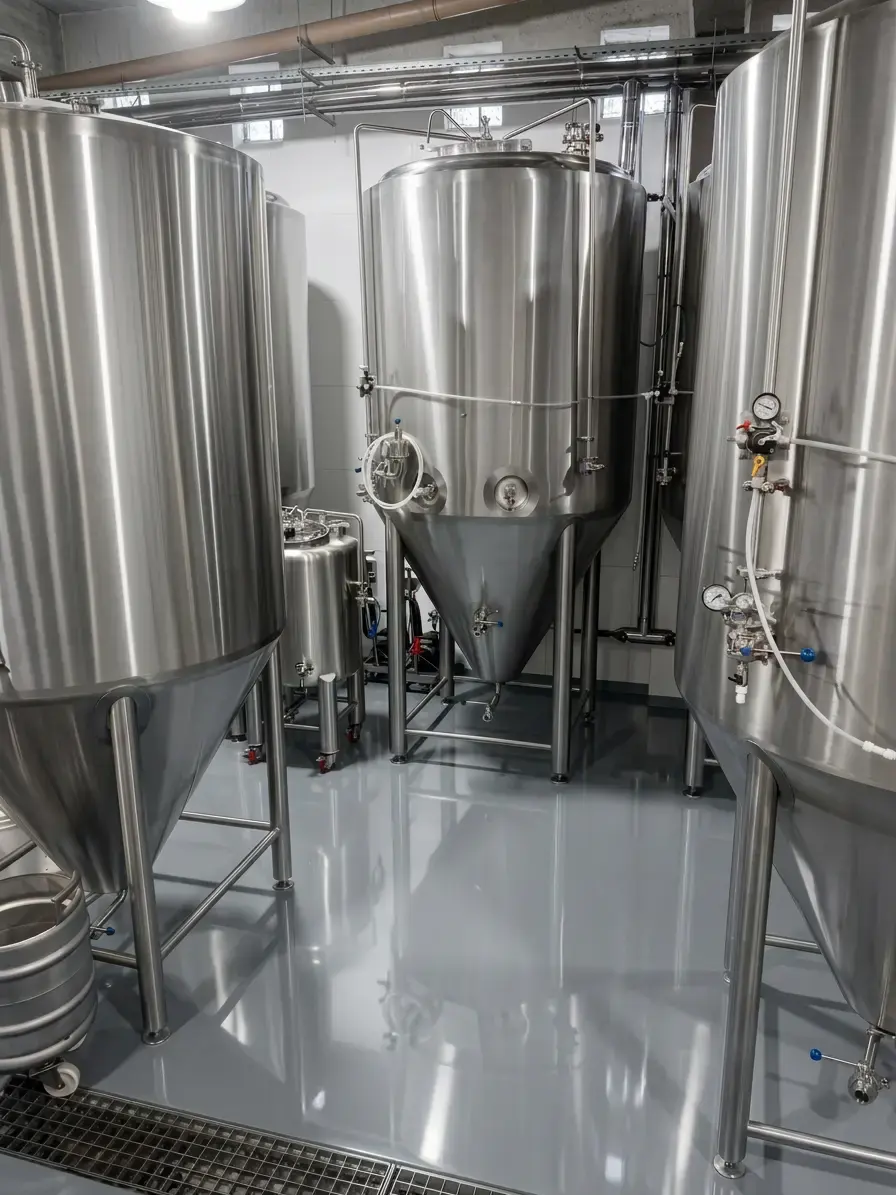 Detalle de tanques fermentadores